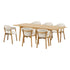Darwin and Dunkirk Dining Set – Oak – Natural / Beige