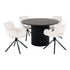 Boavista and Amorim Dining Set – Dark brown, Off-white