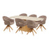 Noli and Dover Dining Set – Oak – Nature / Stone / Brown