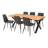 Toulon and Middelfart Dining Set – Microfibre – Nature / Grey
