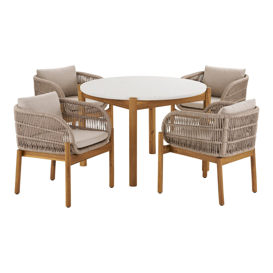 Terracina Garden set – Brown / Beige – 120/63×120/64 cm