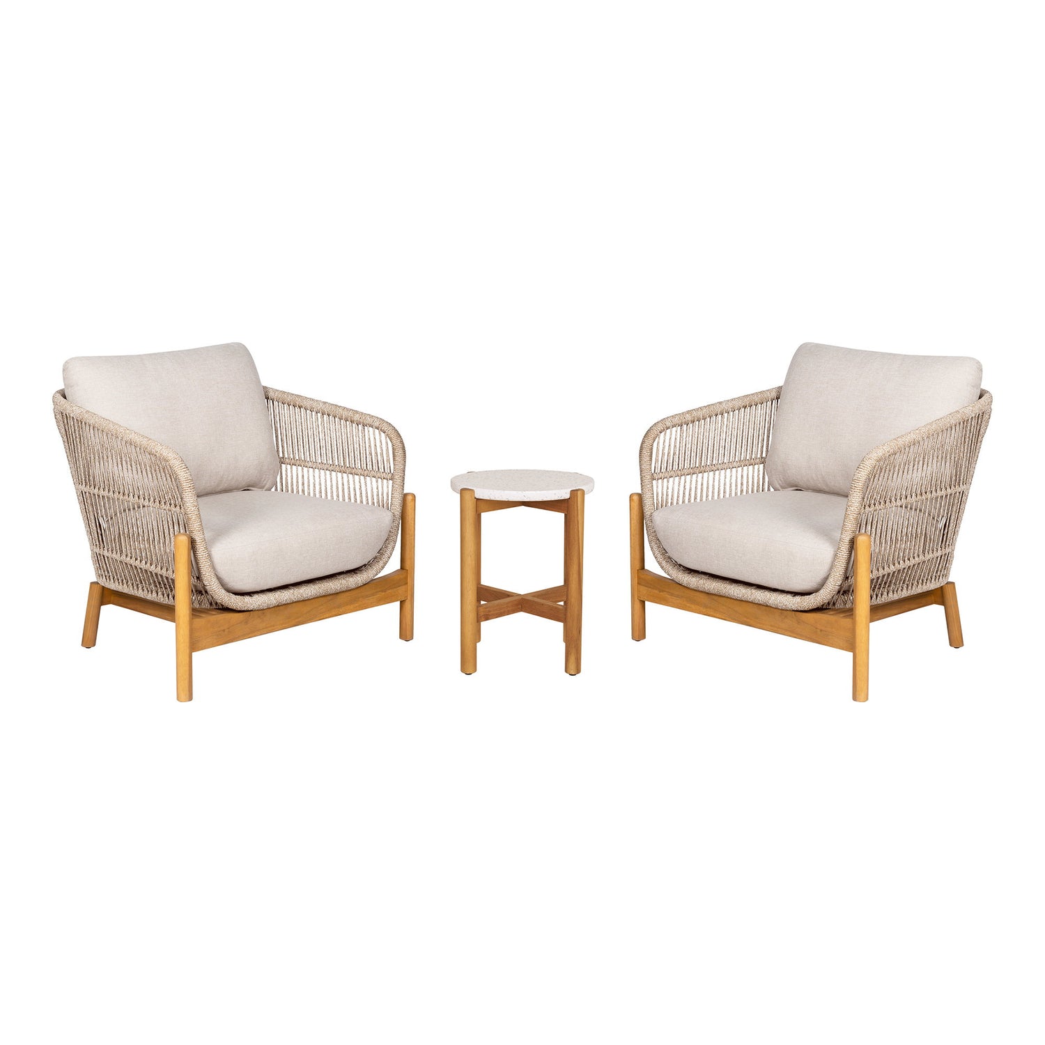 Terracina Garden set – Brown / Beige – 37/78,5×37/86 cm