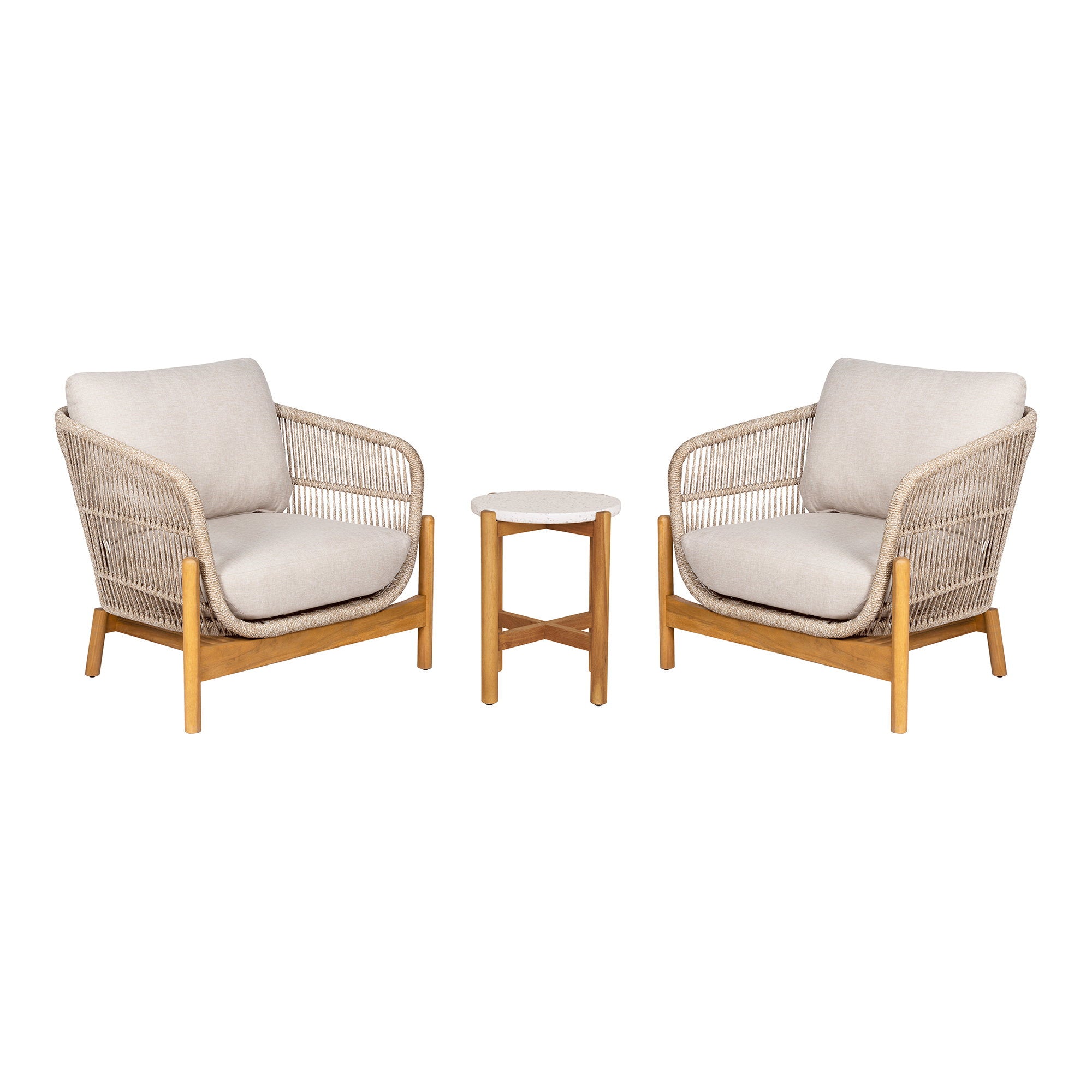Terracina Garden set – Brown / Beige – 37/78,5×37/86 cm
