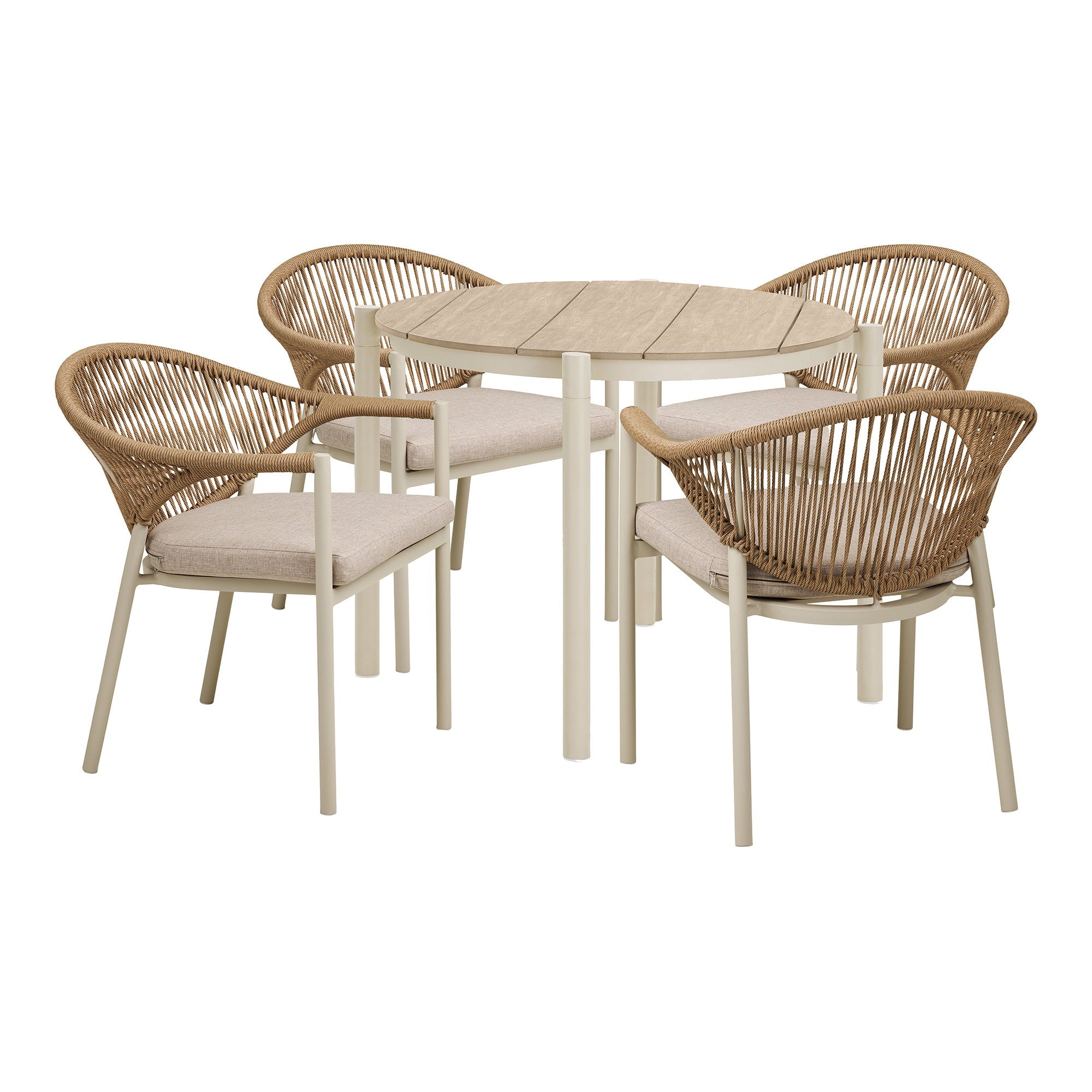 Abela Garden Set – Sand / Natural – 59,5/90×60/90 cm