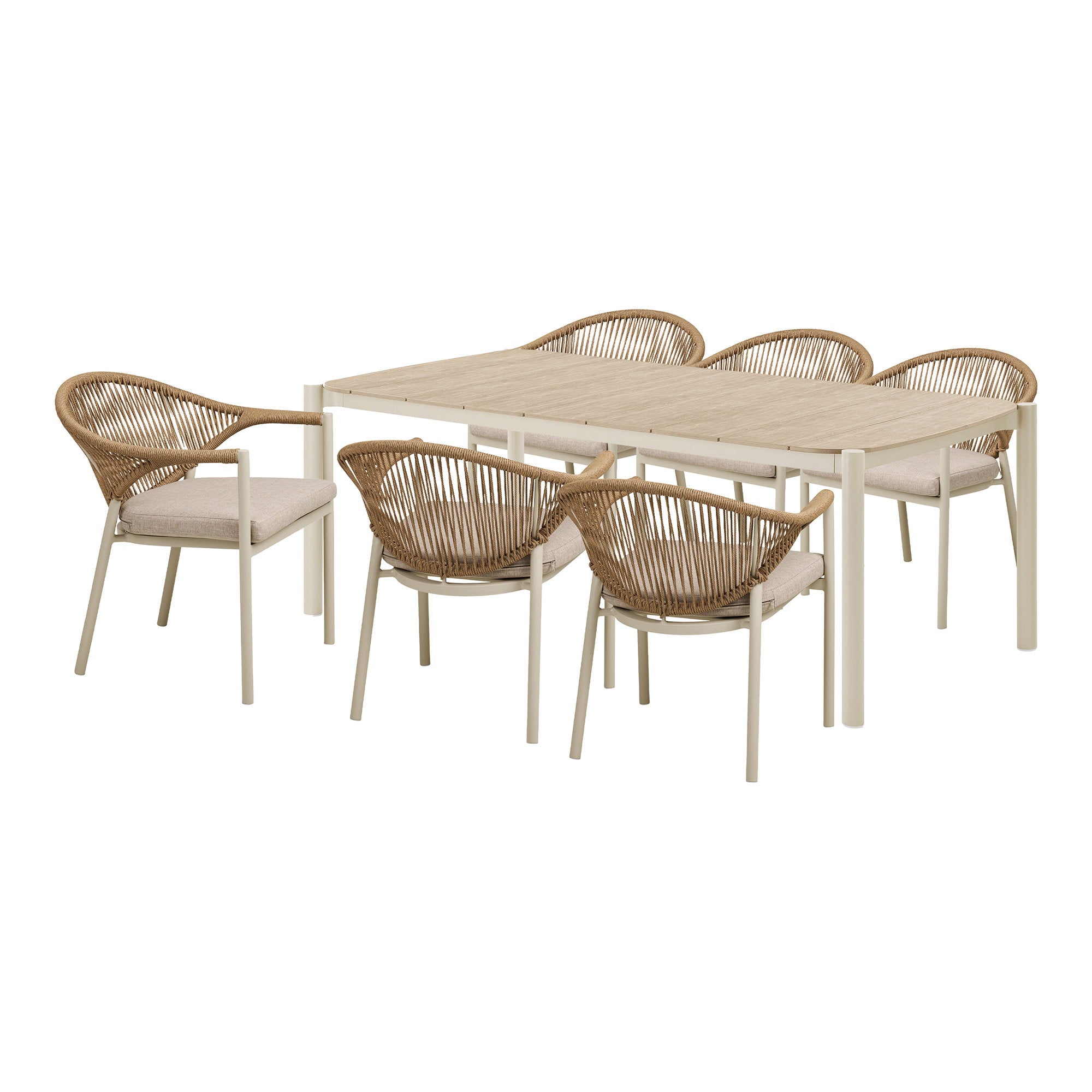 Abela Garden Set – Sand / Natural – 59,5/200×60/100 cm