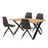 Toulon and Monaco Dining Set – Microfibre – Nature / Grey