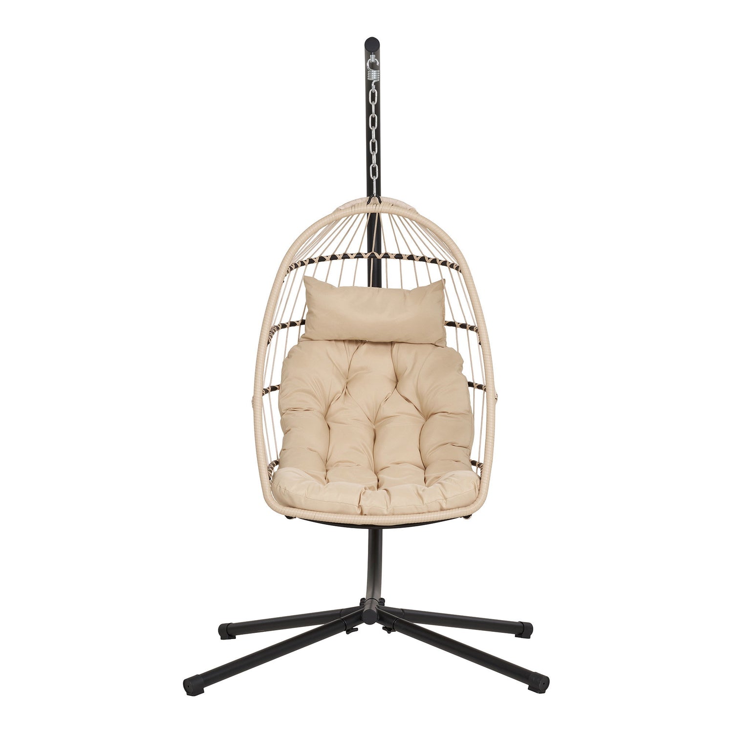 Patras Hanging Chair – Beige / Grey / Black