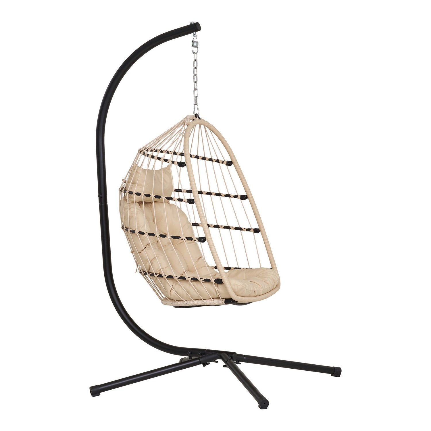 Patras Hanging Chair – Beige / Grey / Black