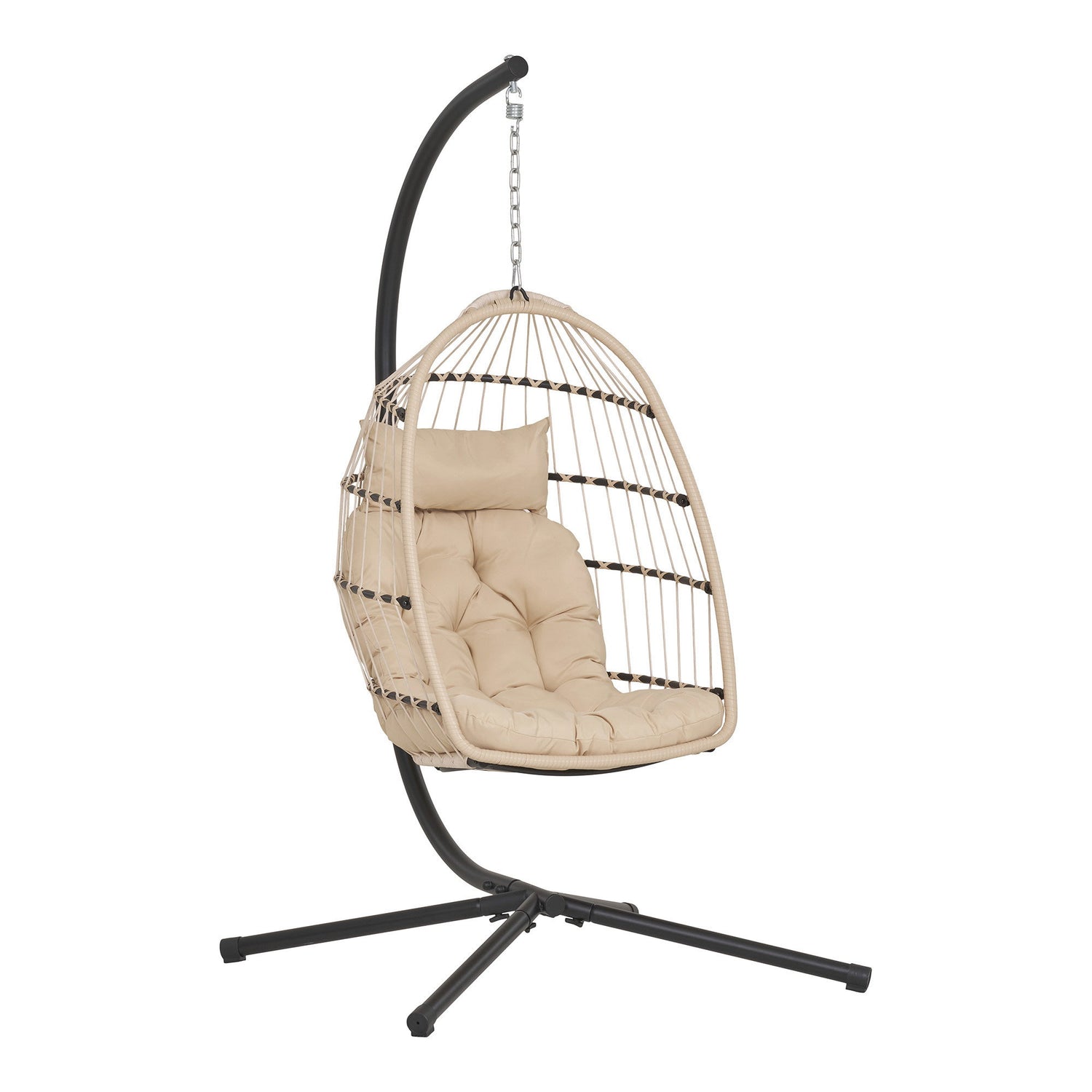 Patras Hanging Chair – Beige / Grey / Black
